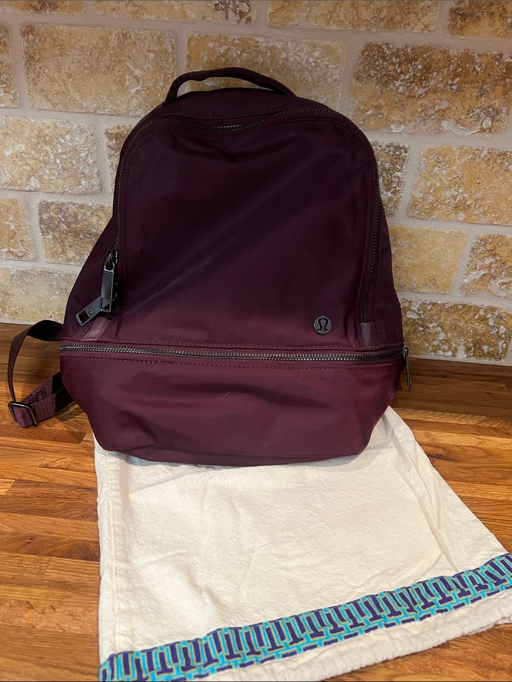 lululemon athletica Women’s Burgundy Nylon Compact Backpack